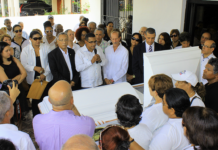 Personalidades y autoridades le dan el último adiós al periodista Eliooth Rosario Hernández