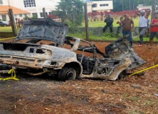 Hombre muere calcinado al incendiarse su vehículo en la autopista Duarte