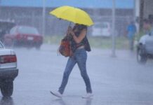 Lluvias y ráfagas de viento esta noche y el miércoles en la región norte del país