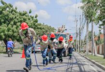 Edesur ejecuta importante proyecto de rehabilitación de redes en Peravia en beneficio de más de 16,119 familias